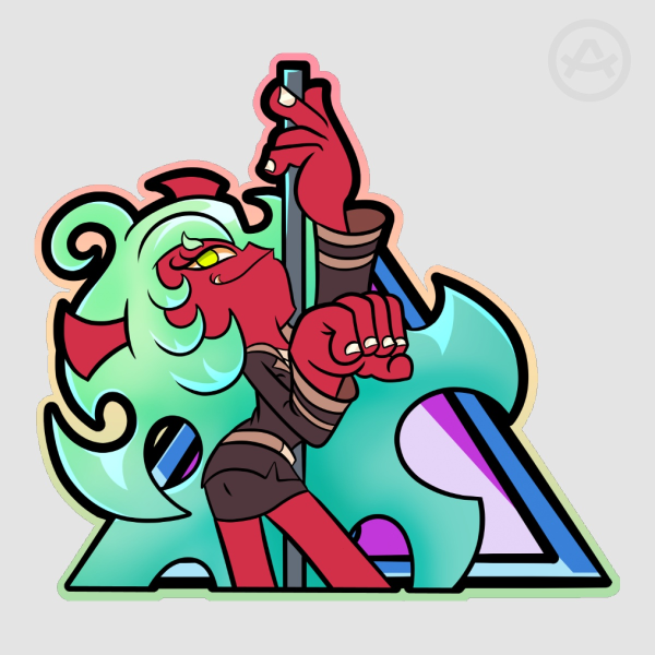 Scanty PASWG Colored Edge Die Cut Stickers