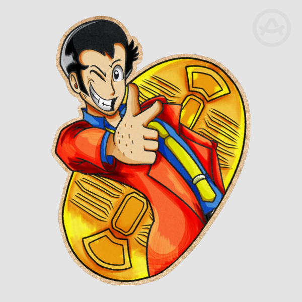 Lupin The 3rd Colored Edge Die Cut Stickers