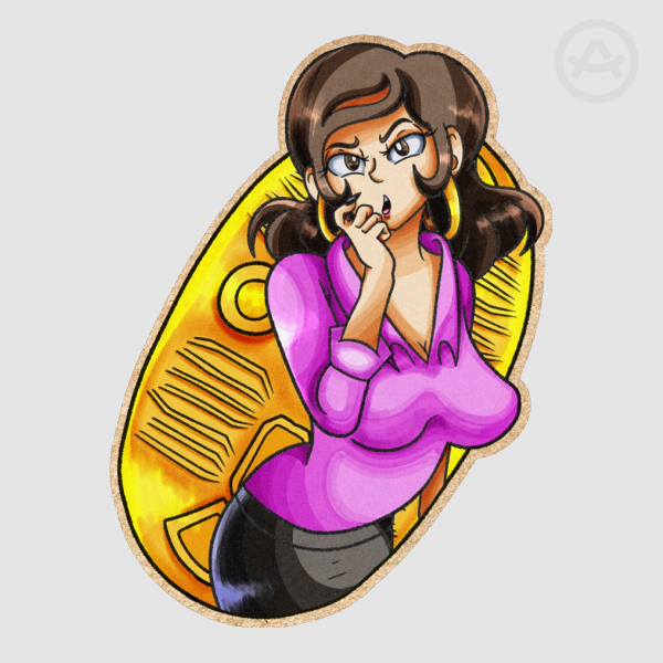 Fujiko Mine Colored Edge Die Cut Stickers