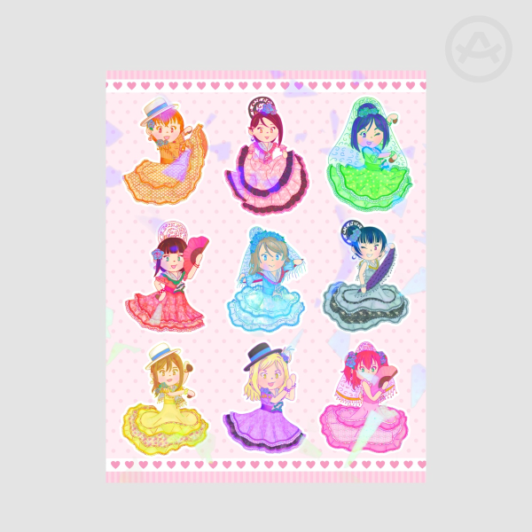 Aqours sticker sheet!
