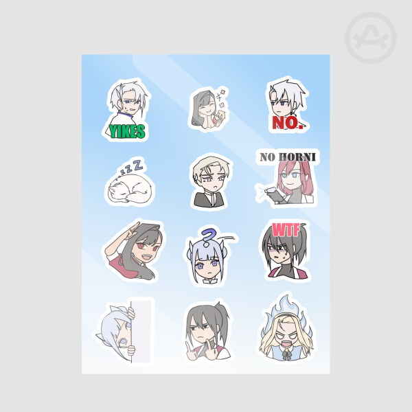 Blue Matter Emotes Sticker Sheet