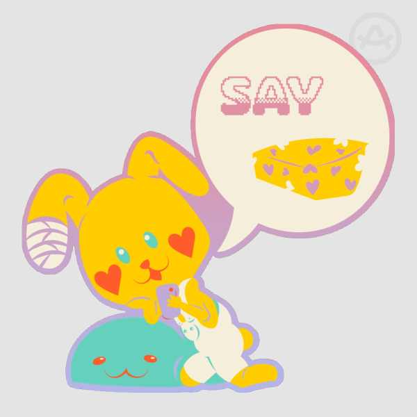 Say Cheese OC / Original Character Colored Edge Die Cut Stickers