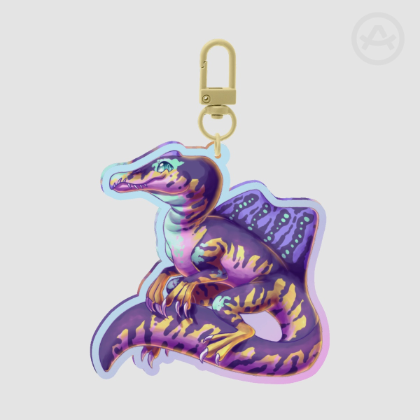 Pastel Spinosaurus Keychain