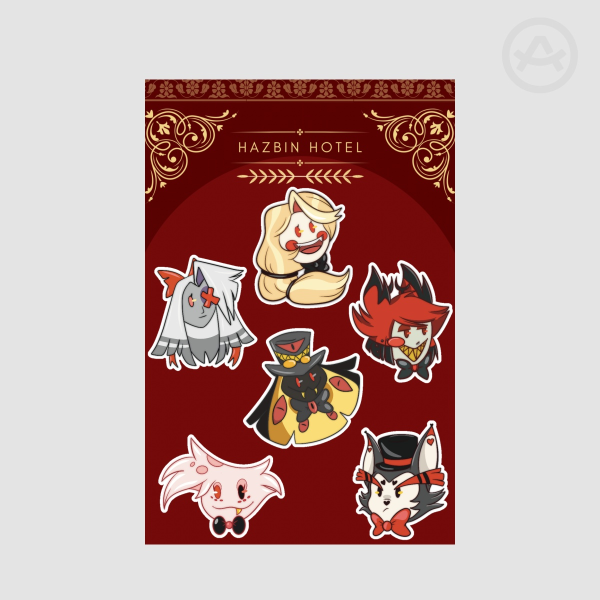 Hazbin Hotel Coated Paper Stickers Sheet