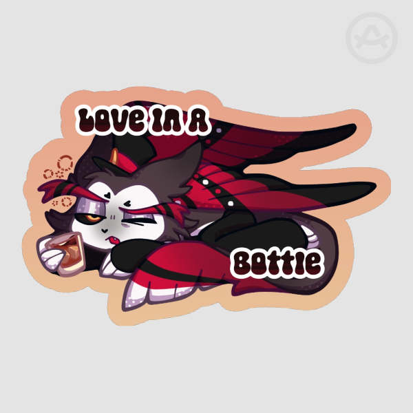 Love in a bottle Husk | Die Cut Stickers