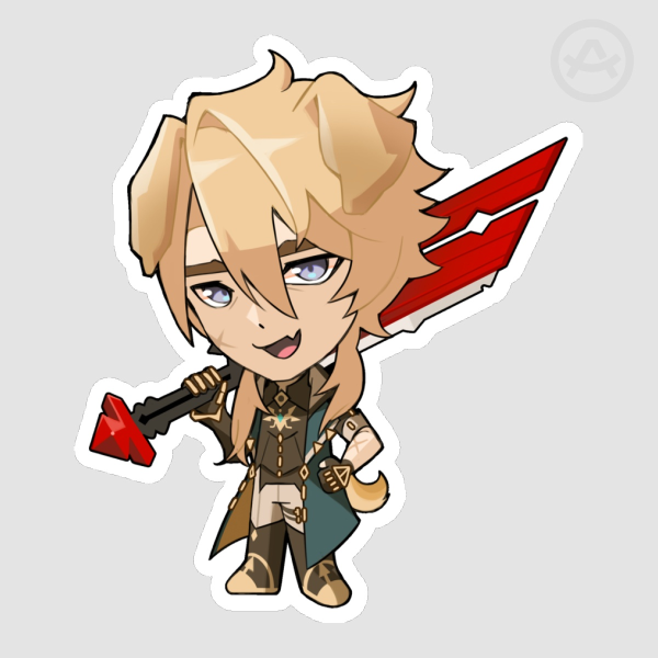 Varka Dog Ears Genshin Impact Die Cut Sticker