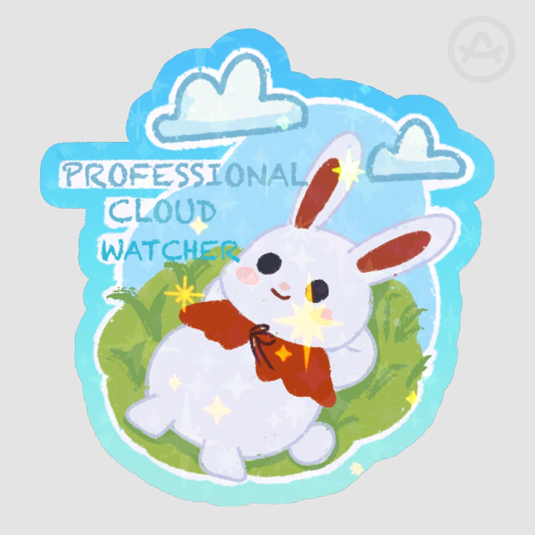 Professional cloud watcher sticker