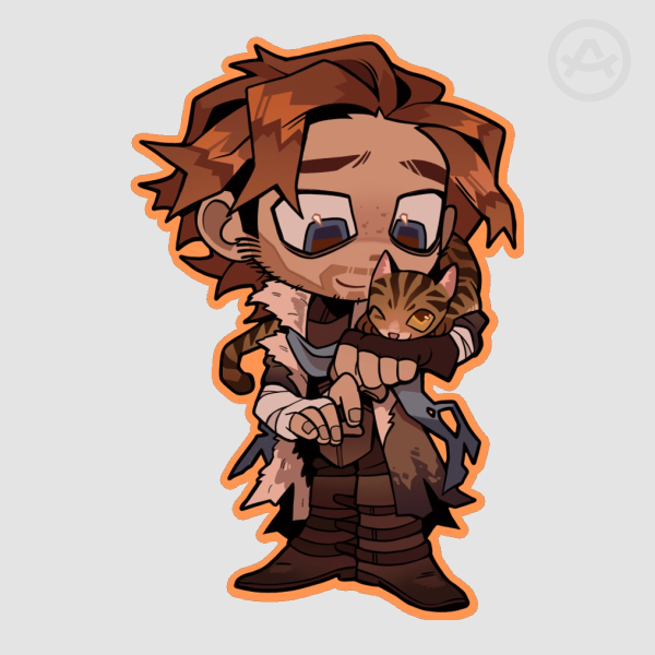 caleb and frumpkin sticker