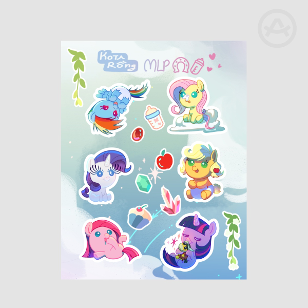My little pony Coated Paper Stickers Sheet