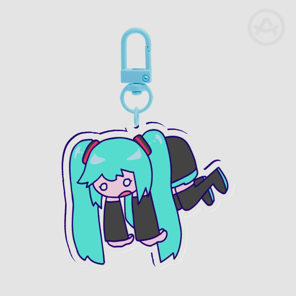 Legally Distinct Vocal Woman Acrylic Keychain