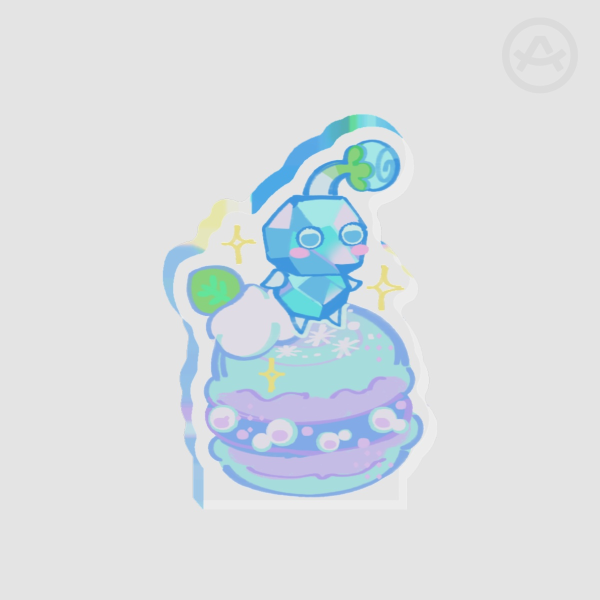 Ice Pikmin Macaron | Thick Acrylic Stand