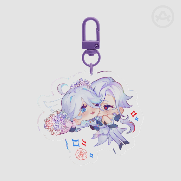 Arlefuri Clear Acrylic Keychain: Wedding