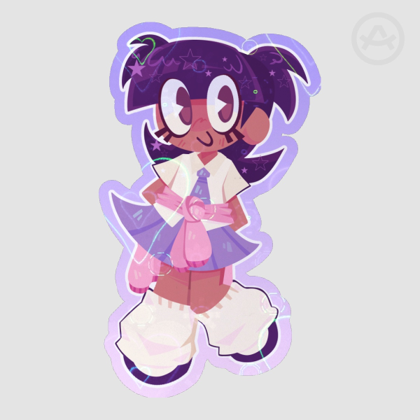 Ruby Valentine Colored Edge Die Cut Stickers