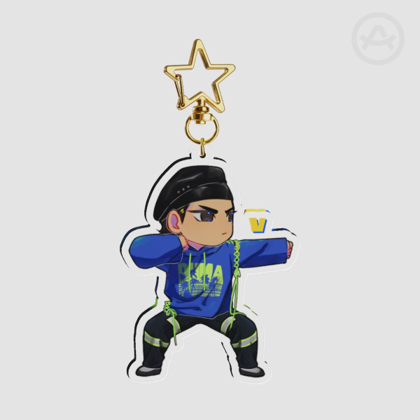 V BTS "Anpanman" Clear Acrylic Keychain