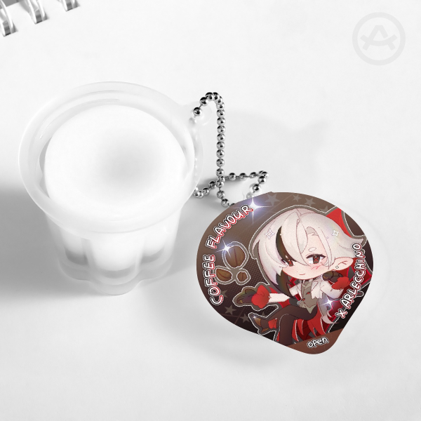 Arlecchino Squishy Pudding Jelly Keychains