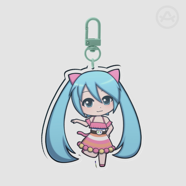 Project Mirai Hatsune Miku Koneko no Payapaya Module Vocaloid Acrylic Keychain