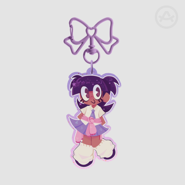 Ruby Valentine Colored Edge Acrylic Keychains