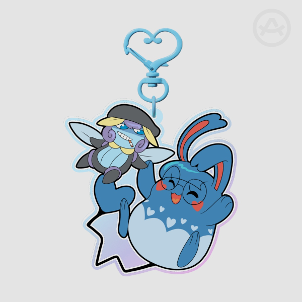 Mal and Collin friendlocke rainbow keychain