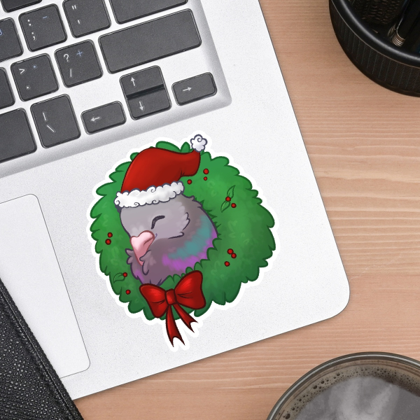 Festive Pigeon - Sticker