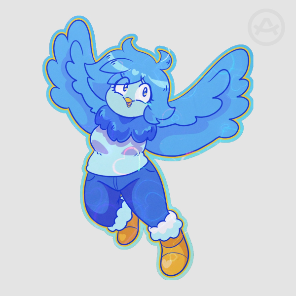 Heart Holo martlet sticker