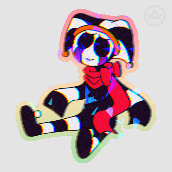 Dee! Colored Edge Die Cut Sticker