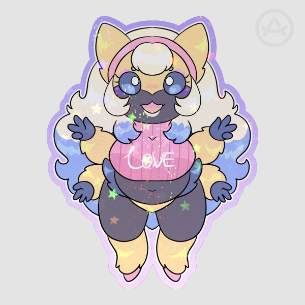 Holo Valentine sticker