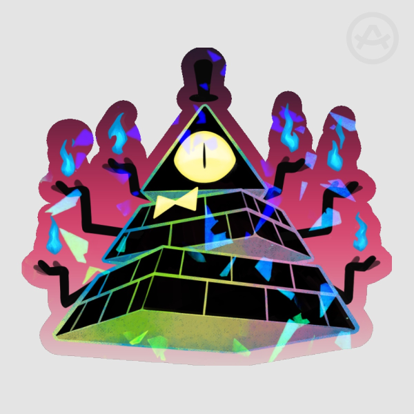 Bill in Technicolor holographic sticker
