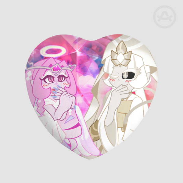Eternal Sugar Cookie x Mystic Flour Cookie Heart Shape Plush Badge