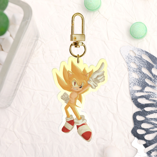 Super Sonic Coloured BG Keychain