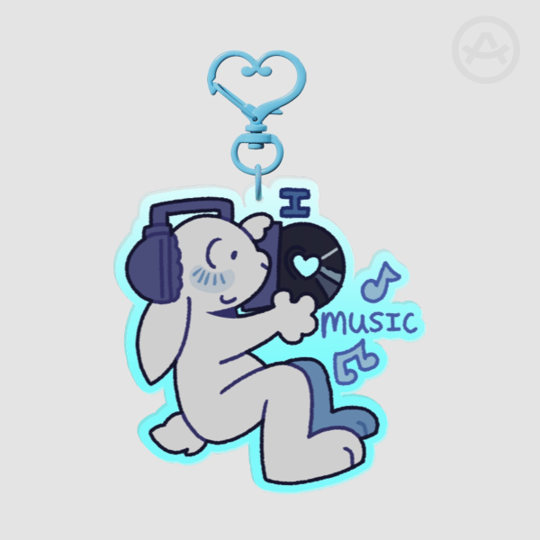 I Heart Music Keychain