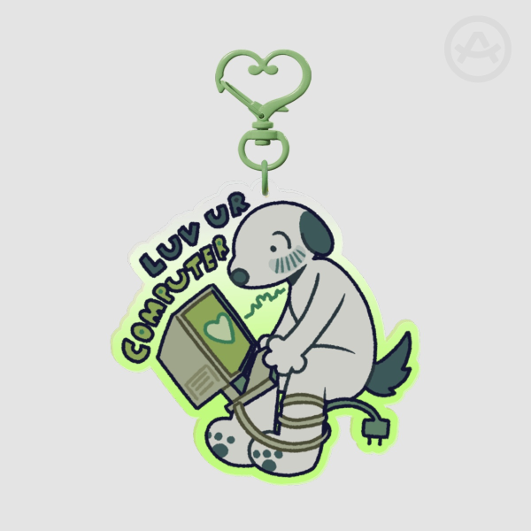 Luv Ur Computer Keychain