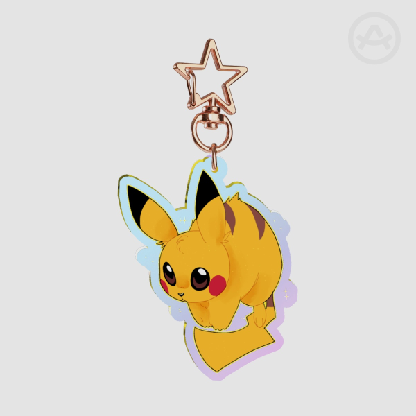 Pikachu shiny Rainbow Acrylic Keychains