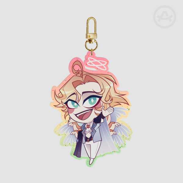Glitter Keychain | Chibi Seraphiel (Michael) | Hazbin Hotel