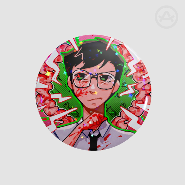 [Re-Animator] Herbert West Holo Star Button Pin