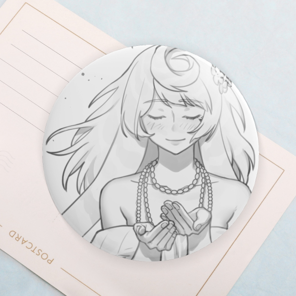 Maika Baiana BW sketch Button