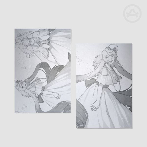 Maika Baiana BW sketch  Postcard