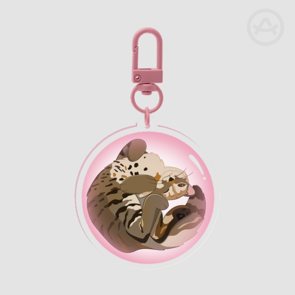 Tabby Kitten Keychain || Cute Cat Charm || Strawberry Bubblegum