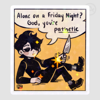 ✦ (OC) Alone on a Friday Night | Sticker