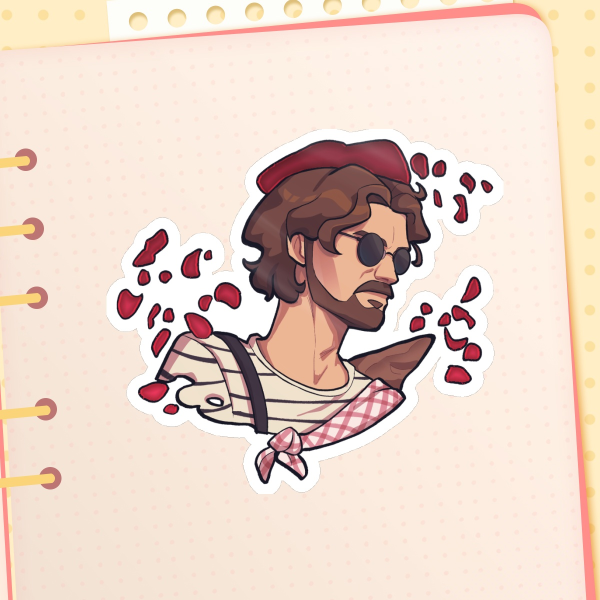 Gustave Baguette | Hot Foil Stamping Sticker