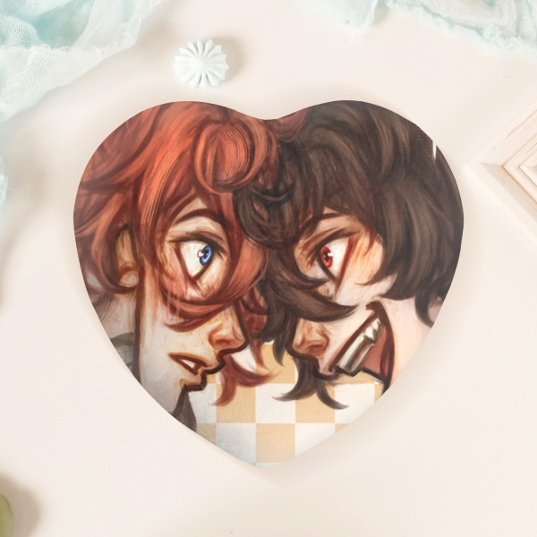 SOUKOKU 15 Heart Shape Plush Badge