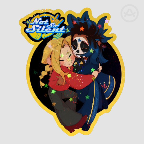 Quince Fern x Lewis Chibis-- Colored Edge Die Cut Stickers