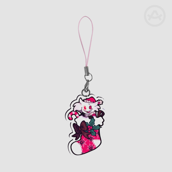 AngelDust Sock Christmas Keychain