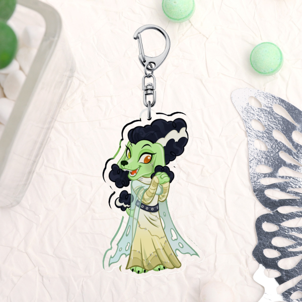 Bride of Puppystein Keychain