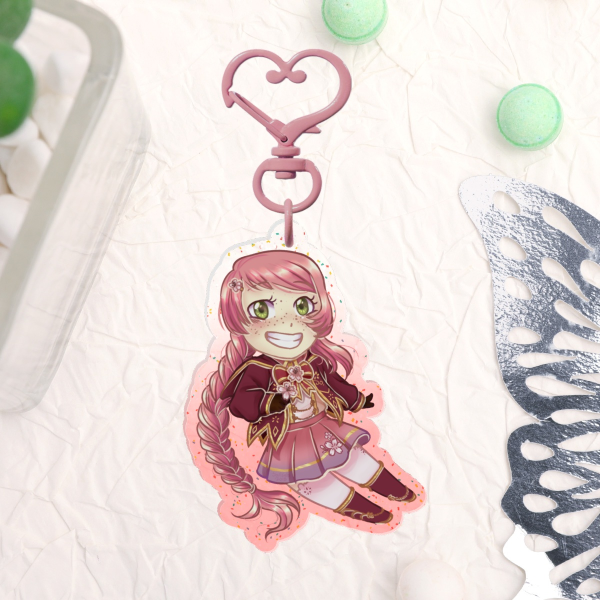 Sakura glitter Keychain