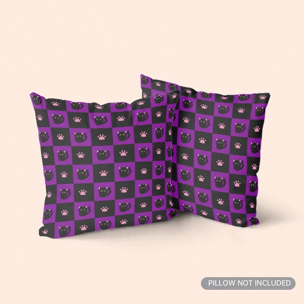 Black Cat Double-sided Print Pillowcase - Double-sided Print