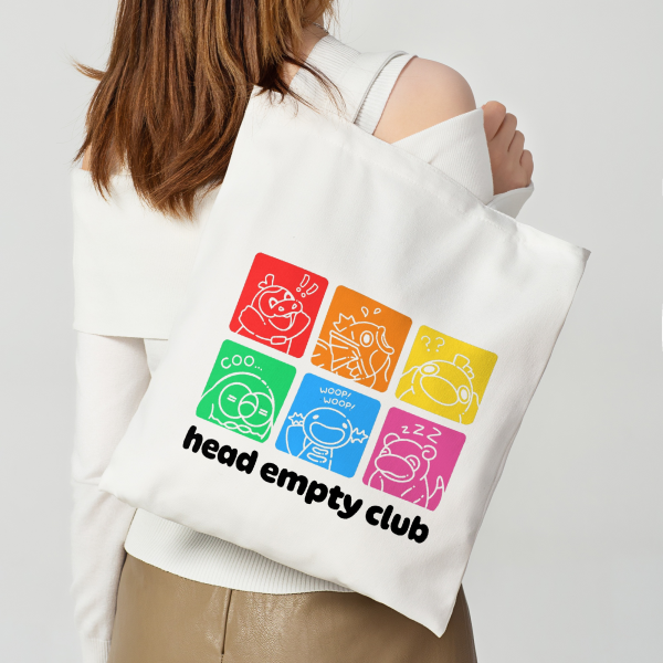 Head Empty Club, Color Vertical Tote Bag