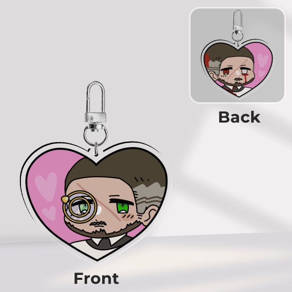 Legundo Vampires SMP Double Sided Heart Keychain
