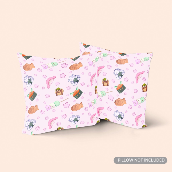 Japanese food kawaii Double-sided Print Pillowcase - Double-sided Print