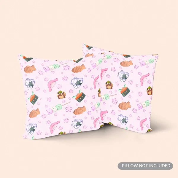 Japanese food kawaii Double-sided Print Pillowcase - Double-sided Print