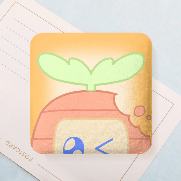 Rote peeker plush pin